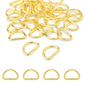 100 Pack 1/2" D Ring Metal Purse Straps Buckle Small Dog Collars Hardware Dee... - Bild 1 von 6