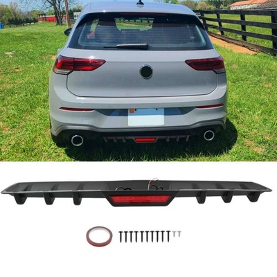 For Volkswagen Passat B7 B8 CC Rear Bumper Diffuser Caps W/ LED Brake Tail Light - Image 1 of 4