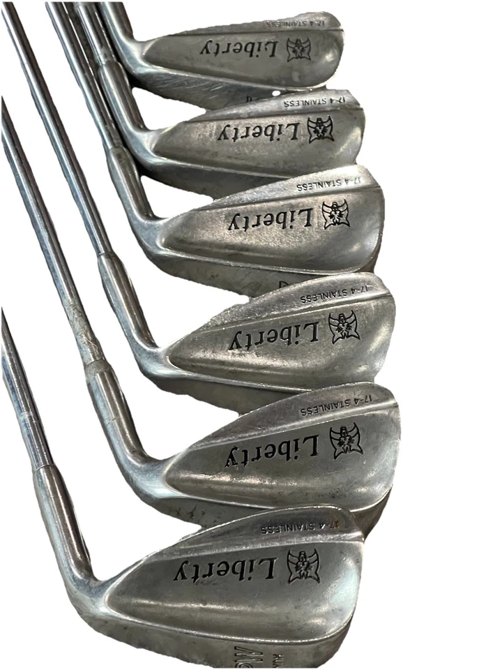 Hierros de golf Lynx Liberty de colección 17-4 5-PW acero inoxidable diestro acero regular usados en excelente estado Foto 1 de 4
