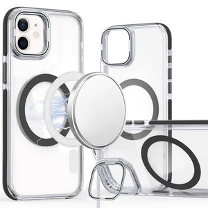 Für iPhone 11 6,1 Zoll Case Magnetic Circle Camera Lens Stand + Tempered Glass - Bild 1 von 16