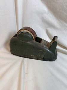 Vintage Scotch Zellulose Klebeband schwerer Gusseisen Spender 3M 30er Jahre grün - Bild 1 von 7