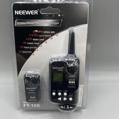 Neewer FT-16S Remote Flash Trigger 433MHZ Wireless NIP Brand New Sealed M14 - Image 1 of 4
