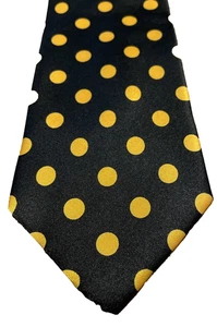 St. Patrick Herren Krawatte schwarz mit goldenen Tupfen - Bild 1 von 9