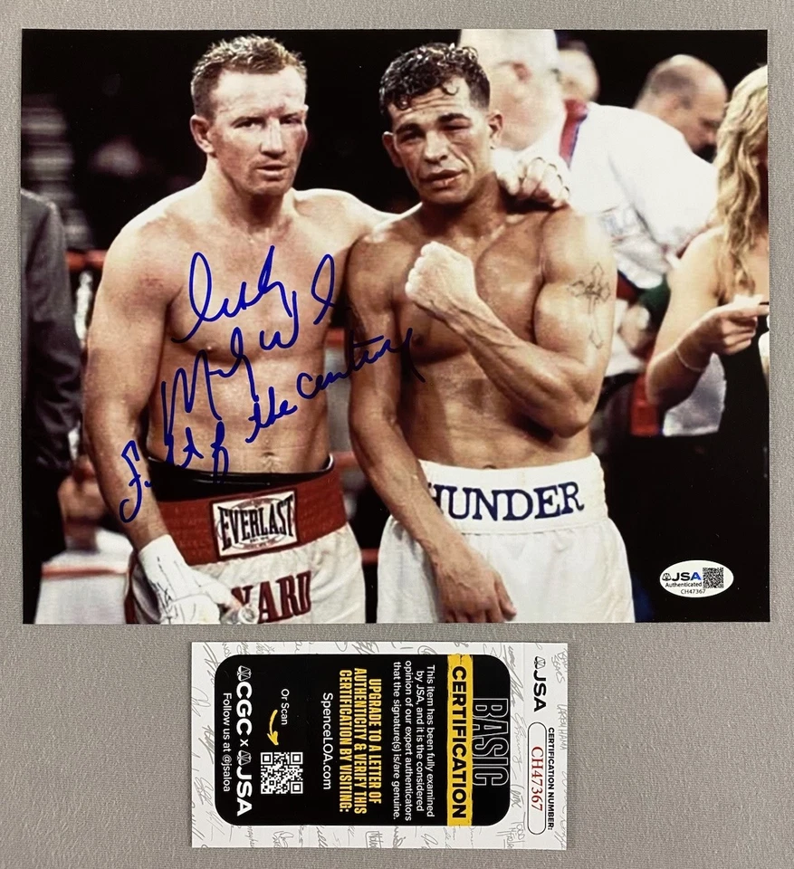 BOXING "IRISH" MICKY WARD AUTOGRAPH 8x10 PHOTO vs ARTURO GATTI JSA CH47367 - Image 1 of 1