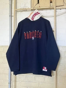 Nutmeg Vintage New Mills New York Yankees Boxy Sweatshirt Blue Longsleeve Size L - Picture 1 of 6