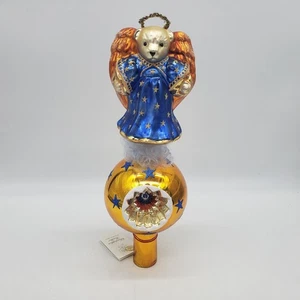 Christopher Radko 2001 ENGEL MUFFY FINIAL Glas Baumspitze 12" T - Bild 1 von 22