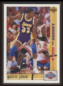 Michael Jordan vs Magic Johnson 1991-92 Upper Deck #34 Los Angeles Lakers | - Bild 1 von 2
