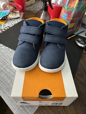 Children Unisex Boots Timberland Tracks H&L Boot  Navy Nubuck Toddler Size 6 - Imagem 1 de 4