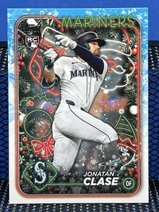 2024 Topps Holiday JONATAN CLASE RC Rookie Card Mariners Base H14 - Picture 1 of 2