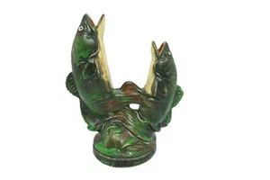 Weller Pottery Coppertone Double Fish Vase - Picture 1 of 5