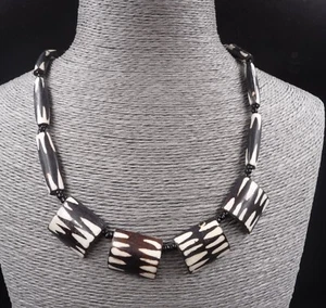 Afrikanische Ethno Halskette aus Büffelknochen - Bild 1 von 2