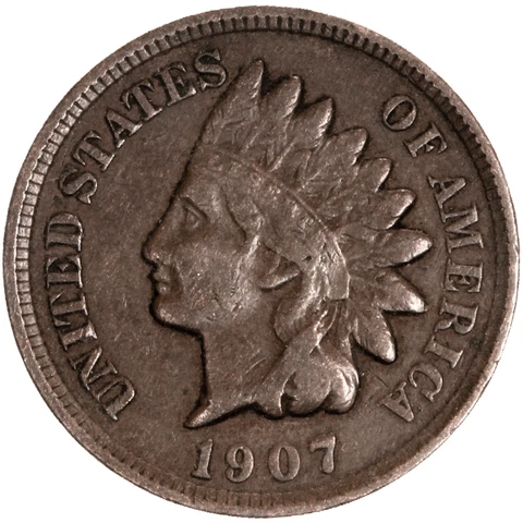 1907 (P) Indian Head Cent Fine Penny FN Cover
