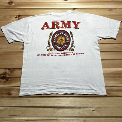 Camisa De Colección Años 90 Ejército 30% Mejor Que La Marina Américas Mejor Servicio Talla XL Foto 1 de 4