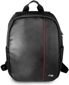 BMW M Series Carbon Red Stripe Laptop Backpack for 16" Black - BMBP15COCAPRBK - Photo 1 sur 4
