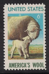 Scott 1423- " Nuages En Sky "/ Aérien Bulle Error- 6c America's Laine- MNH Efo- - Picture 1 of 1