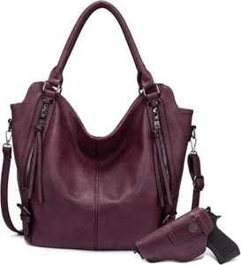 Concealed Carry Hobo Purse for Women Leather Crossbody Shoulder Bags Large To., - Picture 1 of 6