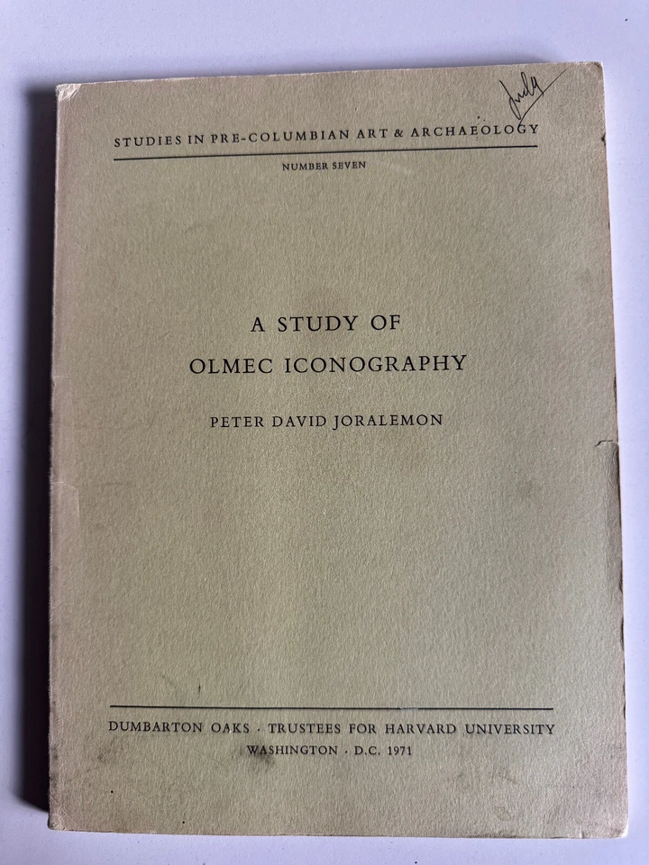 A STUDY OF OLMEC ICONOGRAPHY-BY PETER DAVID JORALEMON-1971-PAPERBACK BOOK - Image 1 of 4