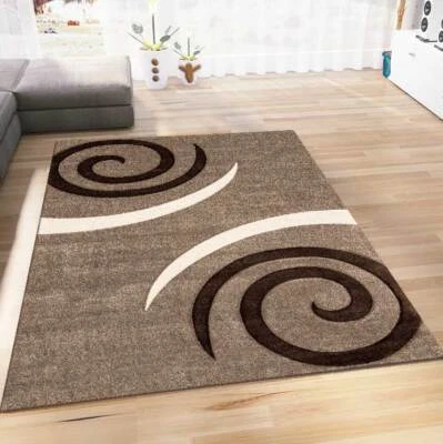 Teppich Modern Beige Braun Kreisel Muster  - Bild 1 von 4
