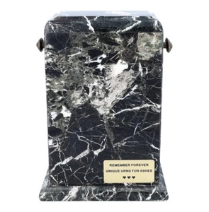 Stenen kistje natuurlijke onyx met vliegende duiven - crematie as Urn voor - Picture 1 of 22