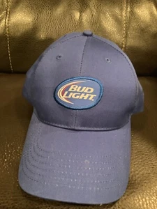 Nwot Men's/Unisex Blue Bud Light Adjustable Baseball Cap/Hat One Size Fits Most - Picture 1 of 4