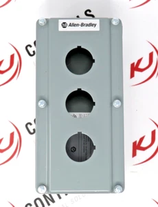 Allen-Bradley 800T-3TZ 30mm Push Button Enclosure 3 Holes Surface Mount Die-Cast - Picture 1 of 11
