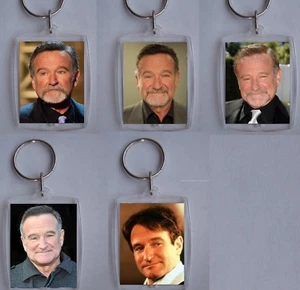 Robin Williams, Photo Keyring / bag tag, clear plastic, - Picture 1 of 6