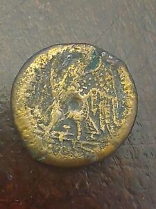  PTOLEMAIC EGYPT. AE 25. PTOLEMY II, 285-246 BC. MINT IN SICILY. ZEUS/EAGLE.