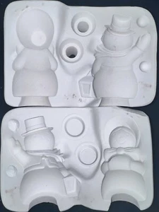 Duncan Ceramic Slip Casting Mold 342 Snowman & Snowgirl - Picture 1 of 5