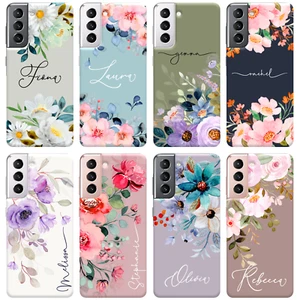 Personalisierte Handyhülle Name Silikon Abdeckung für Samsung S7 S8 S9 S10 S21 Plus - Bild 1 von 18