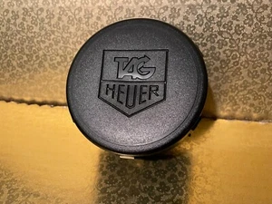 VTG TAG HEUER Round Twist-Off Black PLASTIC Display Box/Case (3.75"x2.25") - Picture 1 of 9