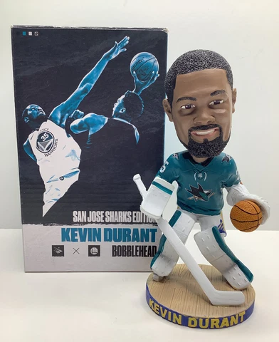 Kevin Durant Bobblehead Golden State Warriors 2017- 2018 San Jose Sharks NHL Cover