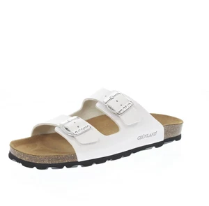 Grunland Sara - Ciabatte Con Doppia Fibbia Bianco - Donna Scarpe Ciabatte Fascia