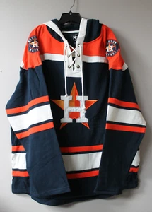 New MLB Houston Astros old time jersey style mid weight cotton hoodie men's XXL - Picture 1 of 4
