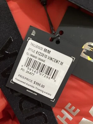 Chaqueta Parka $995 Rudsak Canadá Nueva con Etiquetas 90% Plumón de Pato Hombres M Naranja Quemado -25C Foto 1 de 4
