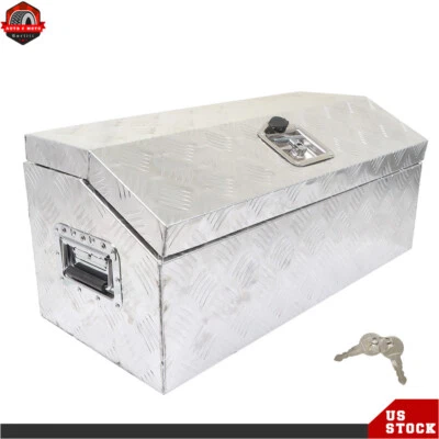 Caja de herramientas de aluminio de 30" L plateada para camioneta de almacenamiento ATV camioneta RV de 1,5 mm de grosor Foto 1 de 4