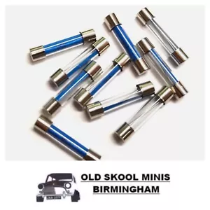 CLASSIC MINI 20AMP GLASS FUSES SET OF 10 AUSTIN MORRIS COOPER ROVER S AB7 - Picture 1 of 1