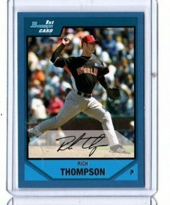 2007 Bowman Draft Prospects Blue 305/399 Rich Thompson #BDPP78 Angels - Image 1 of 2