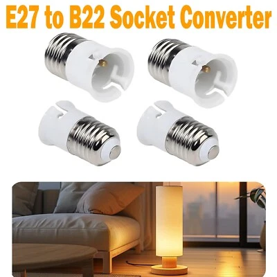 E27 to B22 Light Bulb Socket Adapter Bayonet to Screw Lamp Holder Base Converter - Image 1 of 4