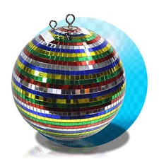 Diskokugel Spiegelkugel Discokugel 30cm DJ Party Multicolor Partylicht +2te. Öse