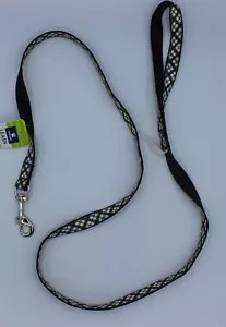 Guinzaglio per Cani Top Paw Standard in Nylon 4 FT Crema Nero Design a Plaid - Foto 1 di 2
