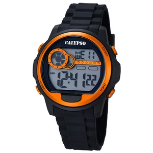 Calypso Digital Watch Black/Orange K5667/4 - Picture 1 of 2