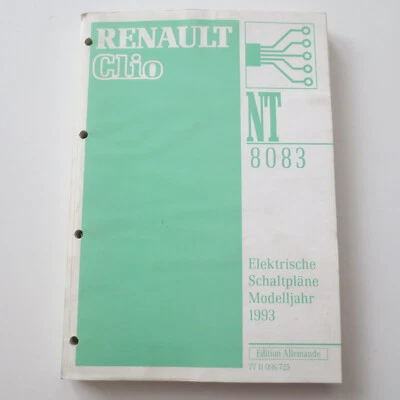 Werkstatthandbuch Renault Clio I Elektrische Schaltpläne Elektrik Modell 1993 - Bild 1 von 2