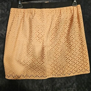 Ann Taylor Loft Petites 8P Pink Quilted Skirt Shimmer Pockets Lined  - Picture 1 of 6