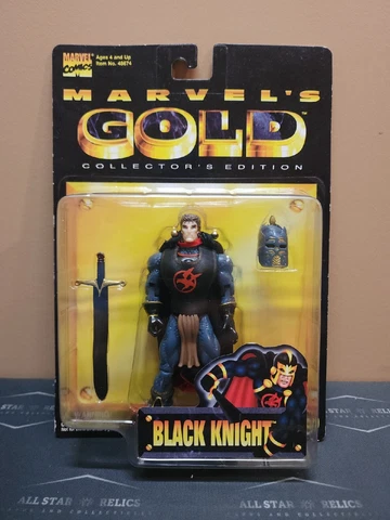 Marvel's Gold Black Knight Action Figure ToyBiz Toy Biz Avengers MOC Cover