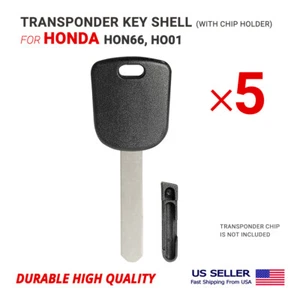 5x NEW Transponder Key Shell For Honda HON66 HO01 With Chip Holder - Picture 1 of 2