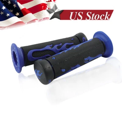 Flame 22mm 7/8" Hand Grips Handlebar for Honda Kawasaki Suzuki ATV Dirt Bike - Image 1 of 4