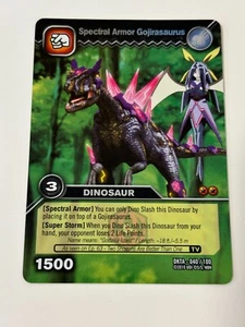 DKTA 040/100 SPECTRAL ARMOR GOJIRASAURUS Dinosaur King Rare Foil Trading Card - Foto 1 di 2