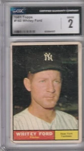 1961 TOPPS WHITEY FORD #160 CGC 2 GOOD - Picture 1 of 1