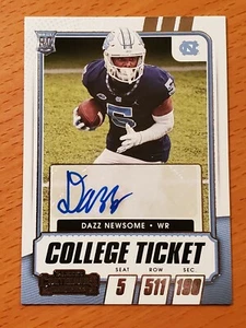 2021 Contenders Draft #139 Dazz Newsome UNC Bears Rookie Auto - Picture 1 of 2