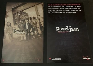 PEARL JAM POSTER 2008 SUMMER TOUR 2 SIDED PROMO VERIZON EDDIE VEDDER  - Picture 1 of 5